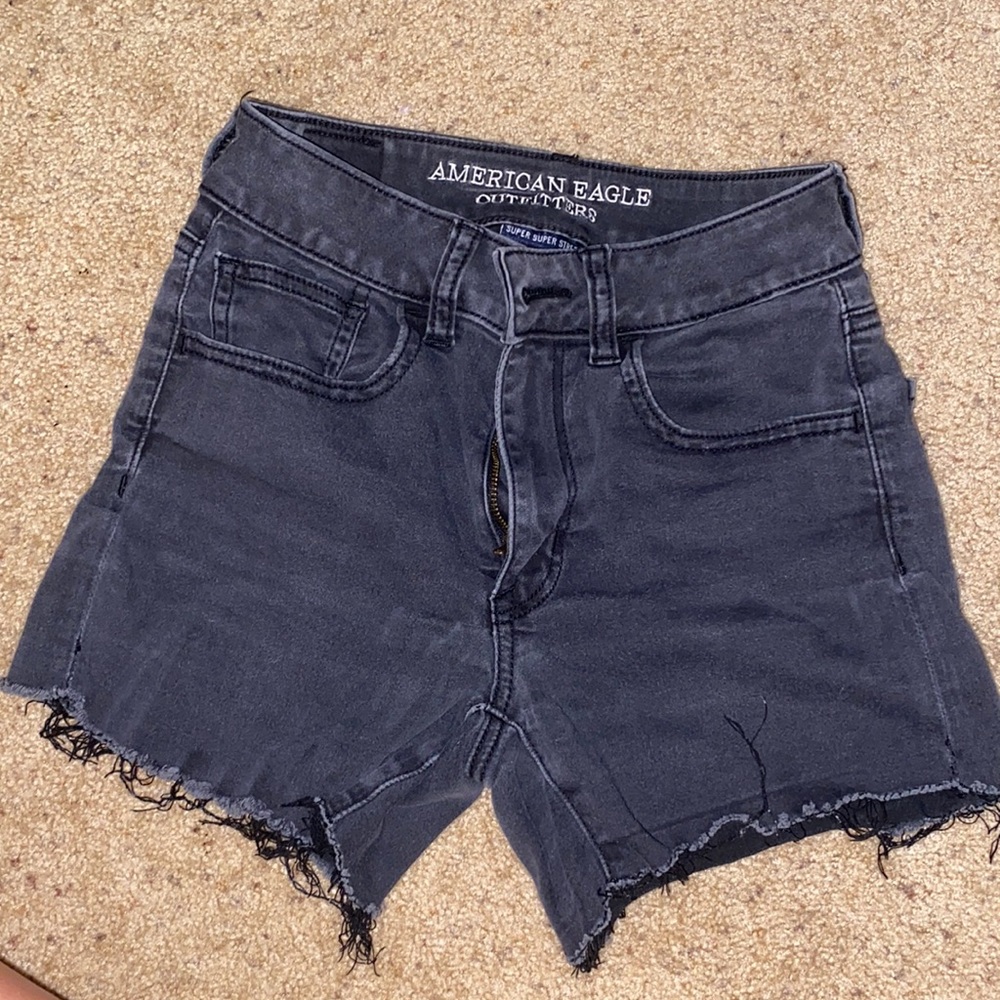 American Eagle high rise black shorts size 2 women
